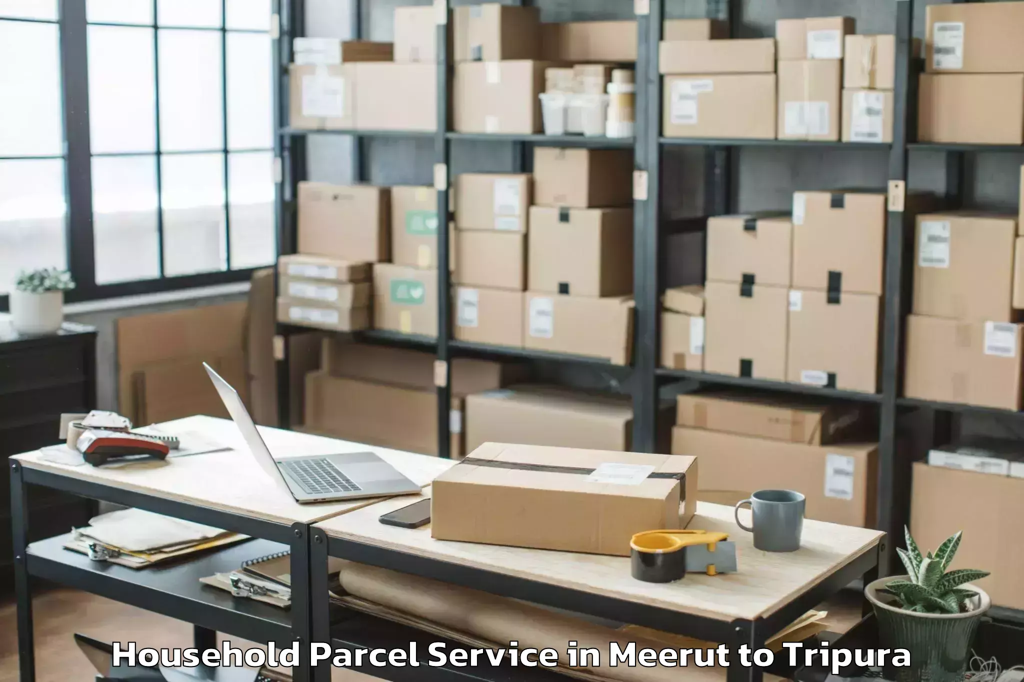 Meerut to Panisagar Household Parcel Booking